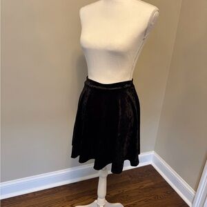 Elegant Black Velvet Skirt